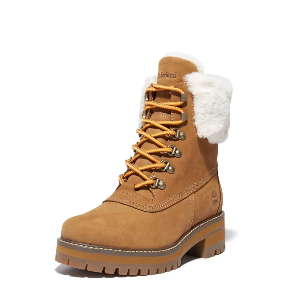 🆕 TIMBERLAND WOMEN'S COURMAYEUR VALLEY 6-INCH WATERPROOF FAUX-FUR BOOTS